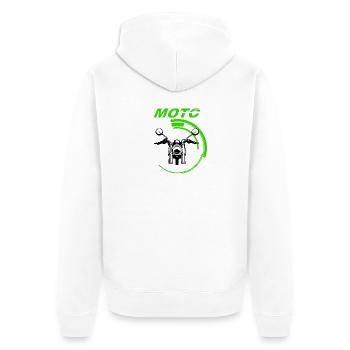 Motorcycle - Unisex Premium Organic Zip Hoodie - white - Back - Thijin (182cm)