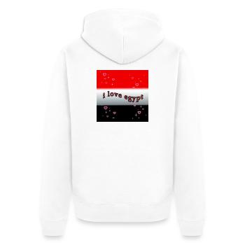 Ich liebe Ägypten - Unisex Premium Bio Zip Hoodie - Weiß - Hinten - Thijin (182cm)