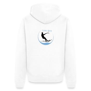 Water skiing - Unisex Premium Organic Zip Hoodie - white - Back - Thijin (182cm)