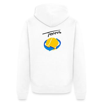 Tennis - Veste à capuche bio Premium Unisexe - blanc - Dos - Thijin (182cm)