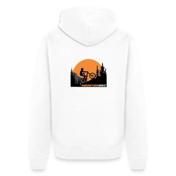 Moutain bike - Veste à capuche bio Premium Unisexe - blanc - Dos - Thijin (182cm)