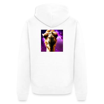 Dromedary Head - Camel - Unisex Premium Organic Zip Hoodie - white - Back - Thijin (182cm)