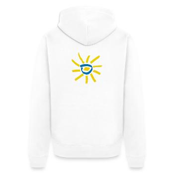 Tournesol2 - Veste à capuche bio Premium Unisexe - blanc - Dos - Thijin (182cm)