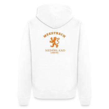 MEESTRECH Nederland Niederlande Pays-Bas - Veste à capuche bio Premium Unisexe - blanc - Dos - Thijin (182cm)