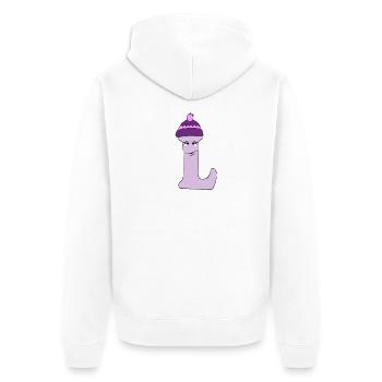 L - Veste à capuche bio Premium Unisexe - blanc - Dos - Thijin (182cm)