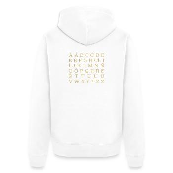 CZECH Alphabet Czech Republic - Unisex Premium Organic Zip Hoodie - white - Back - Thijin (182cm)