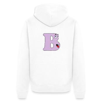 B - Veste à capuche bio Premium Unisexe - blanc - Dos - Thijin (182cm)