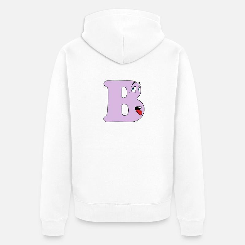 B - Veste à capuche bio Premium Unisexe - blanc