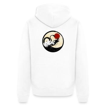 Dragon chinois - Veste à capuche bio Premium Unisexe - blanc - Dos - Thijin (182cm)
