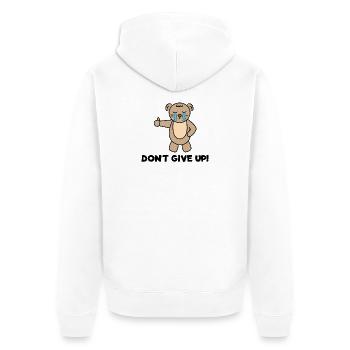 Anime Manga Statement Cosplay Comic Zeichentrick - Unisex Premium Bio Zip Hoodie - Weiß - Hinten - Thijin (182cm)