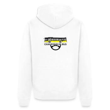 Chauffeur de bus - Veste à capuche bio Premium Unisexe - blanc - Dos - Thijin (182cm)
