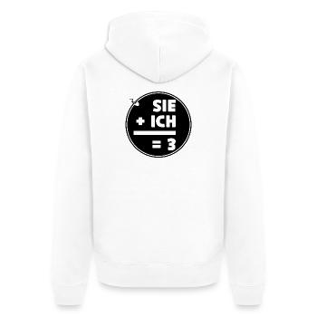 Familienglück Schwanger Papa Eltern Baby Statement - Unisex Premium Bio Zip Hoodie - Weiß - Hinten - Thijin (182cm)