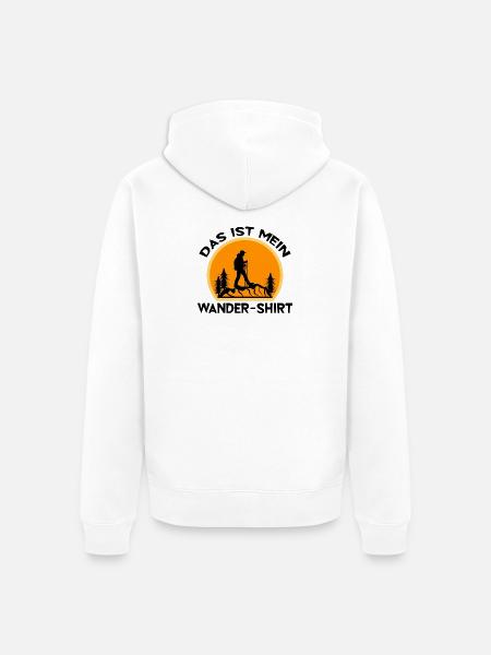 Wandern Wanderer Statement Berggipfel Wanderung - Unisex Premium Bio Zip Hoodie - Weiß