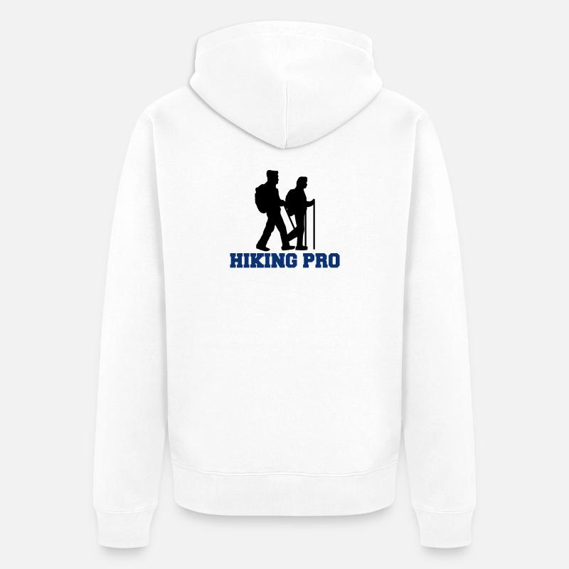 Déclaration du sommet Wnaderer Randonnée alpinisme - Veste à capuche bio Premium Unisexe - blanc