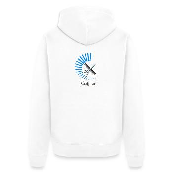 Coiffeur - Veste à capuche bio Premium Unisexe - blanc - Dos - Thijin (182cm)