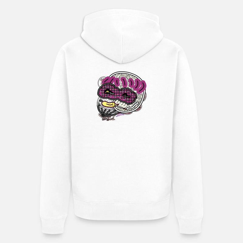Homme comique - Veste à capuche bio Premium Unisexe - blanc