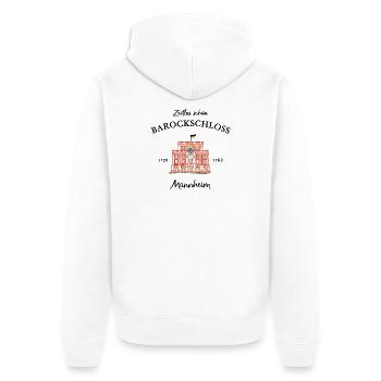 Mannheim, Iconic Baroque Palace, construction period - Unisex Premium Organic Zip Hoodie - white - Back - Thijin (182cm)