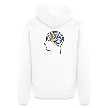 Spieler Sportart Padelspiel Padel Team Statement - Unisex Premium Bio Zip Hoodie - Weiß - Hinten - Thijin (182cm)