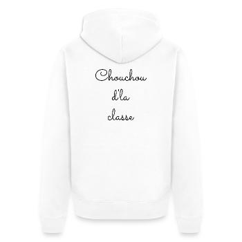 Chouchou d la classe - Veste à capuche bio Premium Unisexe - blanc - Dos - Thijin (182cm)