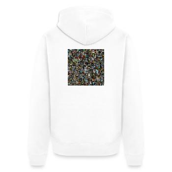 Scopesthesia - Unisex Premium Organic Zip Hoodie - white - Back - Thijin (182cm)