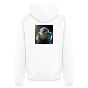 Foto Makro Kreatur 10 - Unisex Premium Bio Zip Hoodie - Weiß - Hinten - Thijin (182cm)