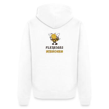Fleißiges Bienchen - Unisex Premium Bio Zip Hoodie - Weiß - Hinten - Thijin (182cm)