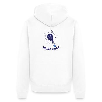 Joueur de raquette Tournoi de Padel Déclaration Sport - Veste à capuche bio Premium Unisexe - blanc - Dos - Thijin (182cm)