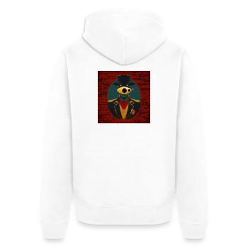 Conspiracy 02 - Veste à capuche bio Premium Unisexe - blanc - Dos - Thijin (182cm)