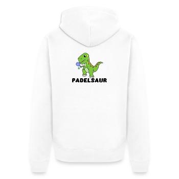 Bälle Spruch Spieler Padelspiel Padel Schläger - Unisex Premium Bio Zip Hoodie - Weiß - Hinten - Thijin (182cm)