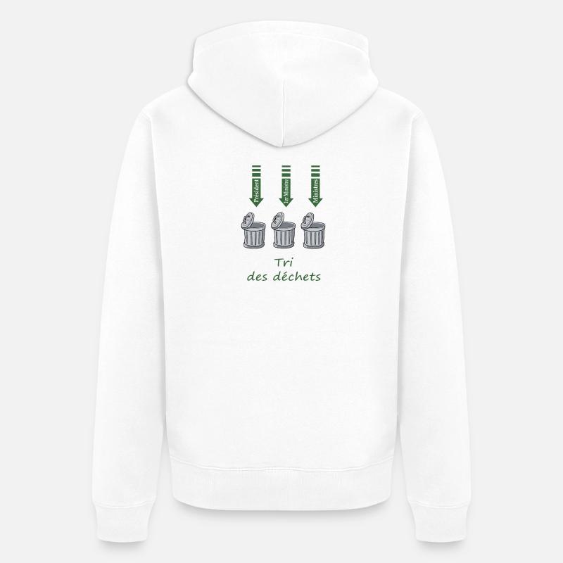 Tri des déchets - Veste à capuche bio Premium Unisexe - blanc