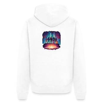 Super-héros - Veste à capuche bio Premium Unisexe - blanc - Dos - Thijin (182cm)