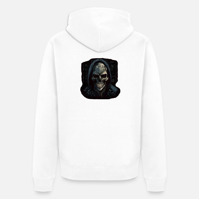 Hacker - Veste à capuche bio Premium Unisexe - blanc