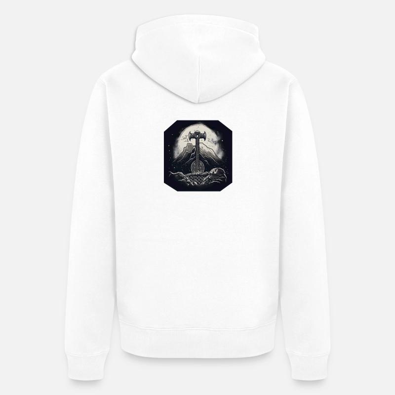 Mjölnir - Unisex Premium Bio Zip Hoodie - Weiß
