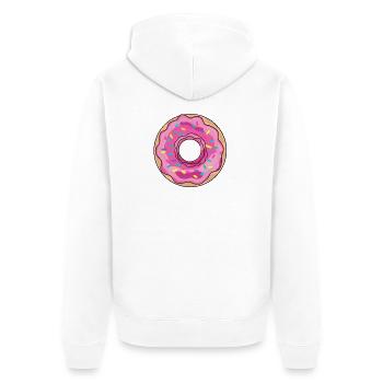 Donut - Unisex Premium Bio Zip Hoodie - Weiß - Hinten - Thijin (182cm)