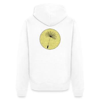 Dandelion seeds - Unisex Premium Organic Zip Hoodie - white - Back - Thijin (182cm)
