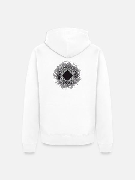 interwoven ornate ornament - Unisex Premium Organic Zip Hoodie - white