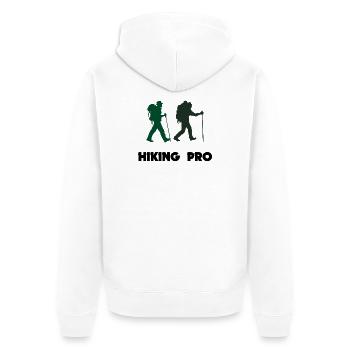 Mountain Peaks Mountain Hiking Statement Hiking Nature - Unisex Premium Organic Zip Hoodie - white - Back - Thijin (182cm)