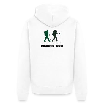 Hiking Statement Mountain Peaks Via Ferrata Mountains - Unisex Premium Organic Zip Hoodie - white - Back - Thijin (182cm)