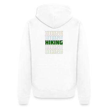 Wanderwege Spruch Wandern Statement Bergwanderung - Unisex Premium Bio Zip Hoodie - Weiß - Hinten - Thijin (182cm)