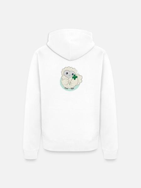 Lioba silk chicken, happiness - Unisex Premium Organic Zip Hoodie - white