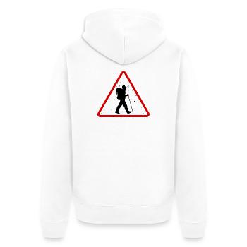 Alpinisme Randonnées Itinéraires de randonnée Randonnées - Veste à capuche bio Premium Unisexe - blanc - Dos - Thijin (182cm)