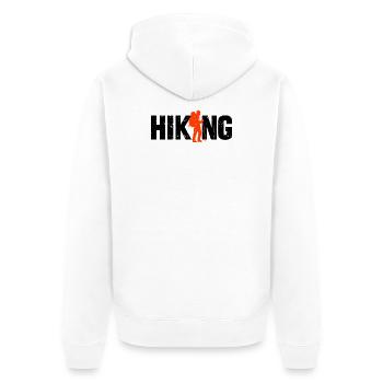 Klettersteig Spruch Wandern Berggipfel Klettern - Unisex Premium Bio Zip Hoodie - Weiß - Hinten - Thijin (182cm)