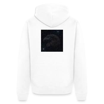 coole vögel mann, weißkopf Seeadler Nachtmuster - Unisex Premium Bio Zip Hoodie - Weiß - Hinten - Thijin (182cm)