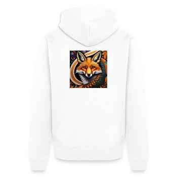 Renard - Veste à capuche bio Premium Unisexe - blanc - Dos - Thijin (182cm)