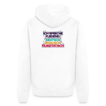 Movies Film Schauen Kino Filme Statement Cineast - Unisex Premium Bio Zip Hoodie - Weiß - Hinten - Thijin (182cm)