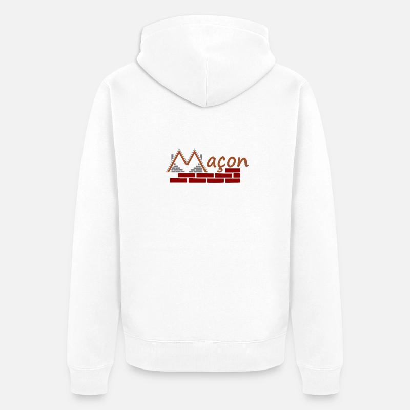Maçon - Veste à capuche bio Premium Unisexe - blanc