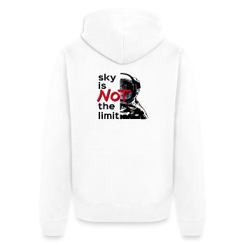 sky is Not the limit black - Unisex Premium Bio Zip Hoodie - Weiß - Hinten - Thijin (182cm)