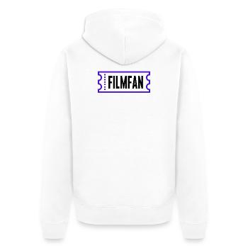 Filme Movies Statement Binge Watching Kino Cineast - Unisex Premium Bio Zip Hoodie - Weiß - Hinten - Thijin (182cm)