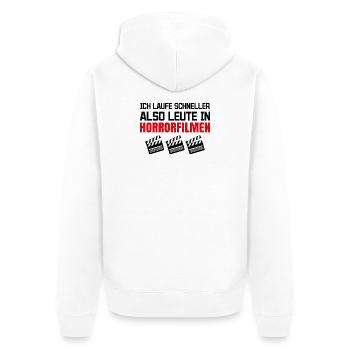Kinoabend Movies Statement Filmabend Filme Cineast - Unisex Premium Bio Zip Hoodie - Weiß - Hinten - Thijin (182cm)