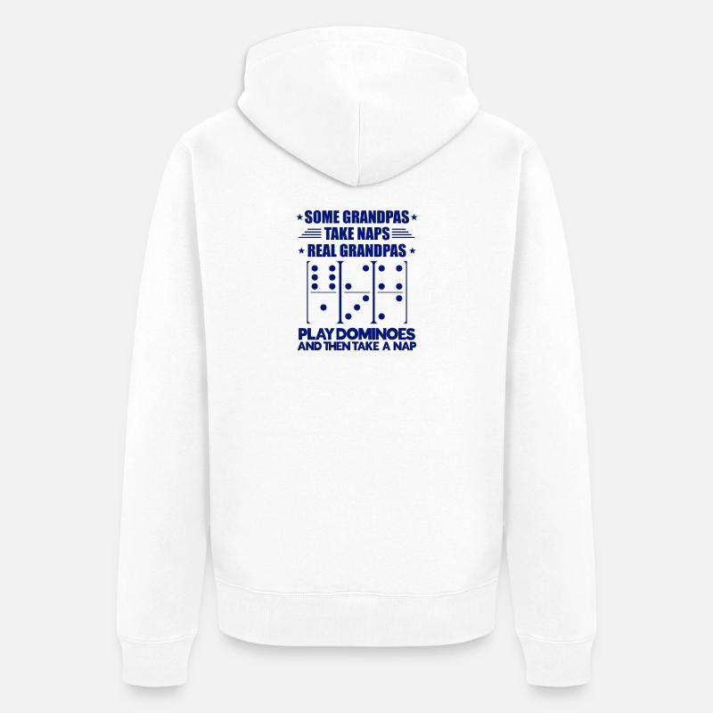 Conception de domino - Veste à capuche bio Premium Unisexe - blanc